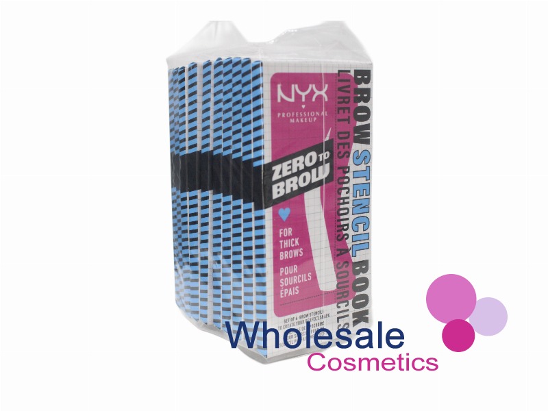 10 x NYX Professional Makeup Brow Stencil Book - THICK BROWS